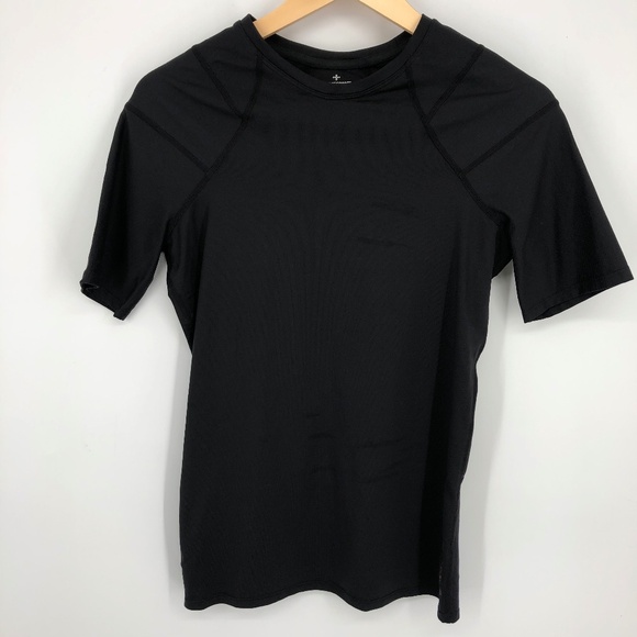 Tommie Copper Mens Shoulder Support Shirt Size Medium Black Posture Compression - Picture 1 of 14
